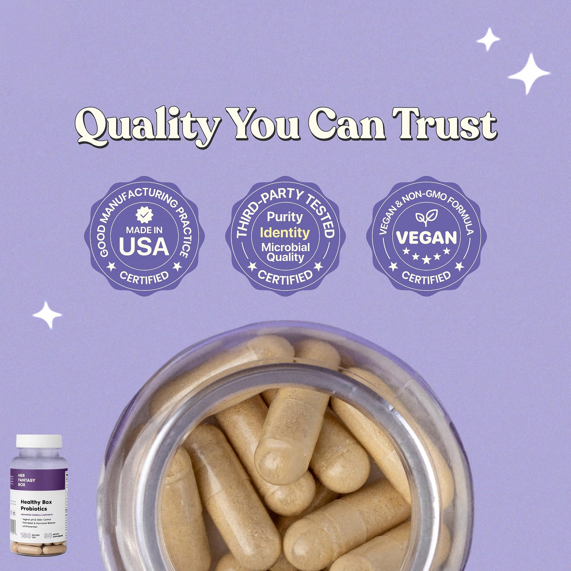 Her Fantasy Box | Healthy Box | Vaginal Probiotics for Women – Prebiotics + Advanced Lactobacillus Blend – Hormonal Balance, PMS Relief – Feminine Health Support with Cranberry & D-Mannose Her Fantasy BoxBuy Supplements Australia