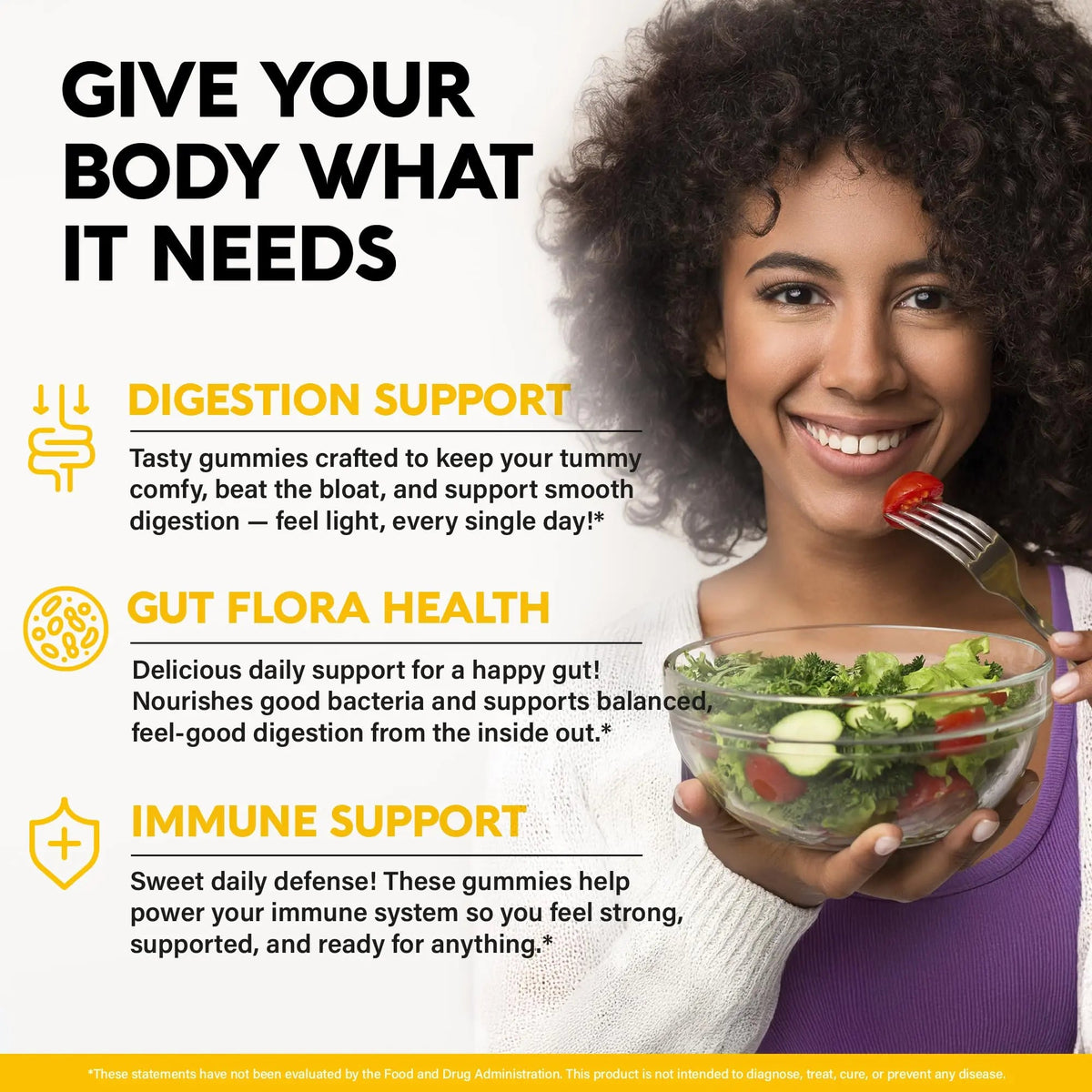 Probiotic Gummies 10B CFU with Prebiotic Fiber - Digestion & Immune Support - Debloat, Stomach & Gut Comfort - Probiotics for Women & Men - Natural Berry Flavor - Vegan & Sugar-free - 60 Gummies NUTRAHARMONYBuy Supplements Australia