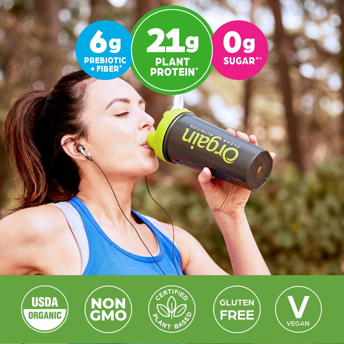 Orgain Organic Vegan Protein Powder, Chocolate Fudge - 21g Plant Based Protein, Gluten OrgainBuy Supplements Australia