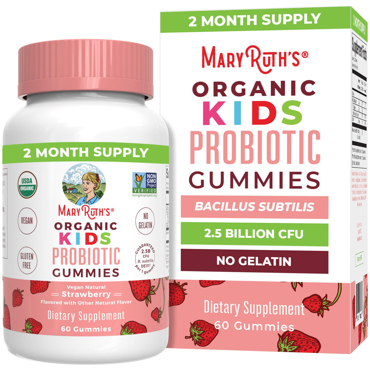 MaryRuth Organics Kids Probiotics for Digestive Health | USDA Probiotic Gummies | 2 Month Supply | Kids Probiotics | Immune Support | Gut Health Supplement | Vegan | Non-GMO | Gluten Free | 60 Count MARYRUTH'SBuy Supplements Australia