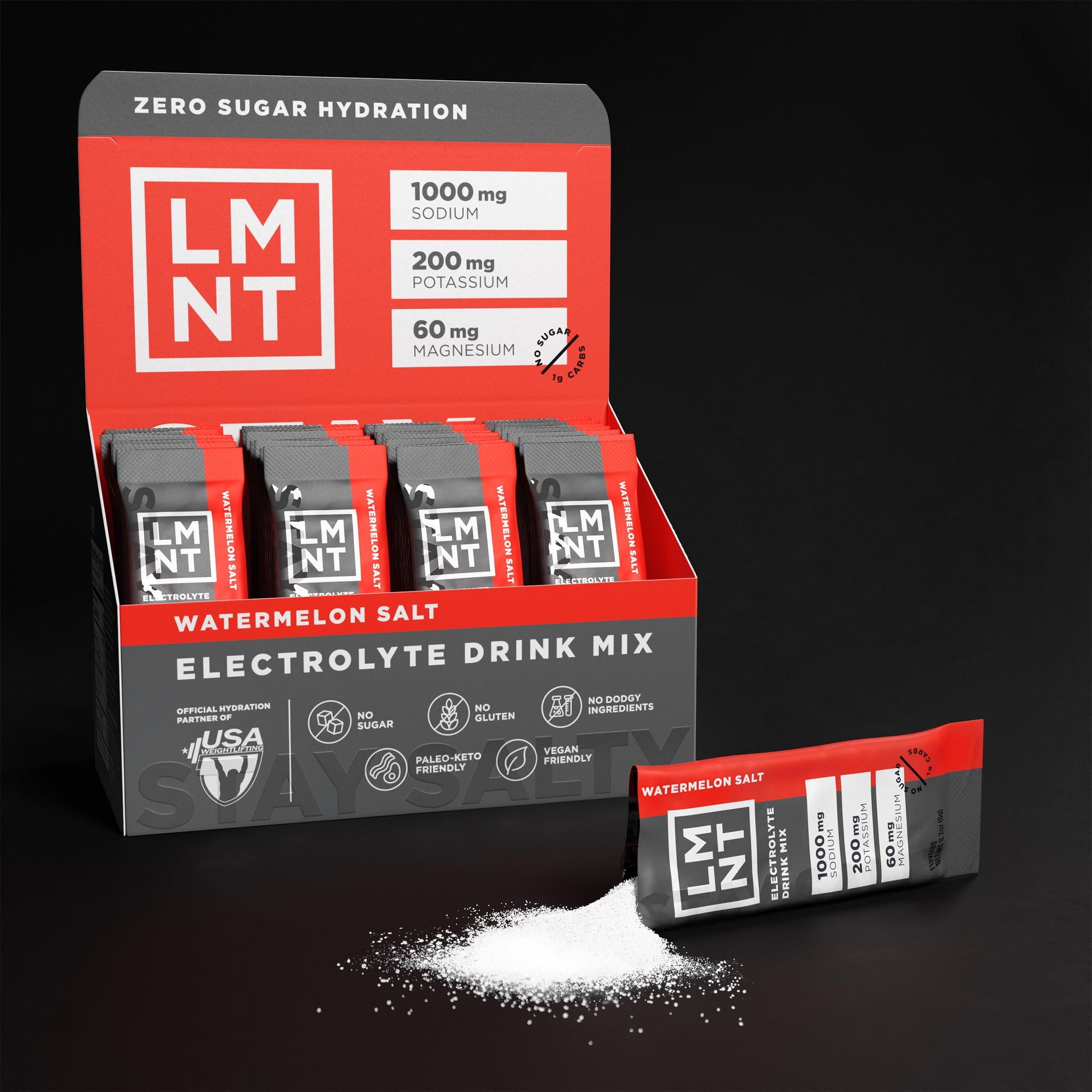 LMNT Zero Sugar Electrolytes - Watermelon Salt | Drink Mix | 30-Count Drink LMNTBuy Supplements Australia