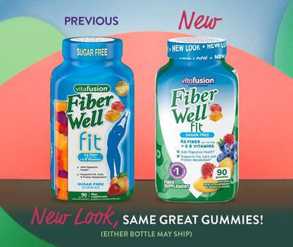 Vitafusion Fiber Well Fit Gummies, 90 Count and L’il Critters Gummy Vites Daily Gummy Multivitamin for Kids, 190 Gummies Vitafusion