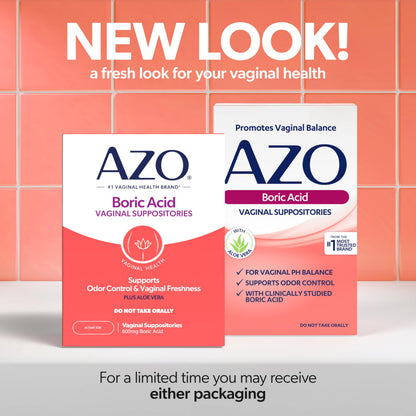 AZO® Boric Acid Vaginal Suppositories for Women, Helps Support Odor Control with Clinically Studied Boric Acid, Non-GMO, 30 Count AZOBuy Supplements Australia