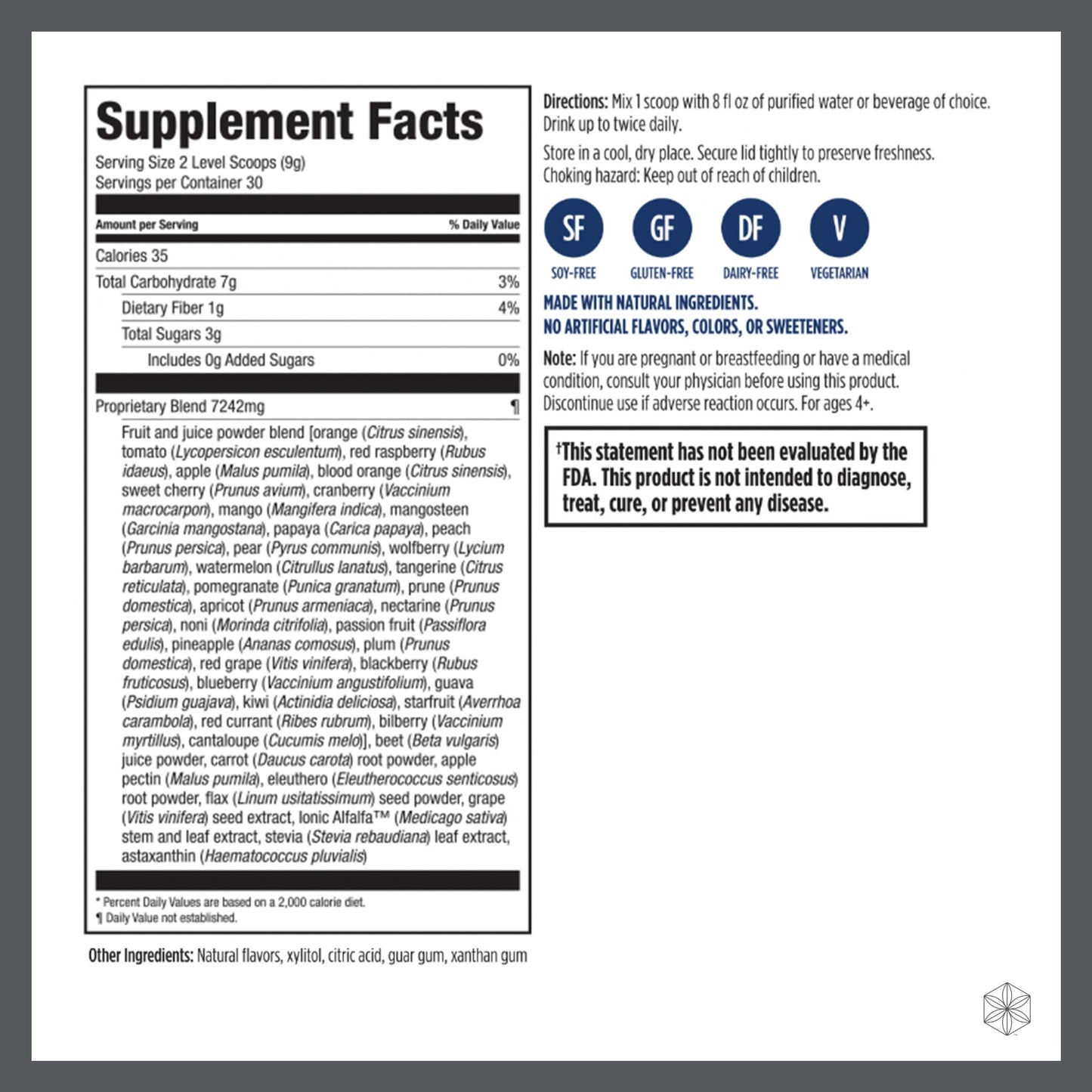 Isagenix Fruits - Phytonutrient & Superfruits Drink Mix - Health Support Supplement IsagenixBuy Supplements Australia