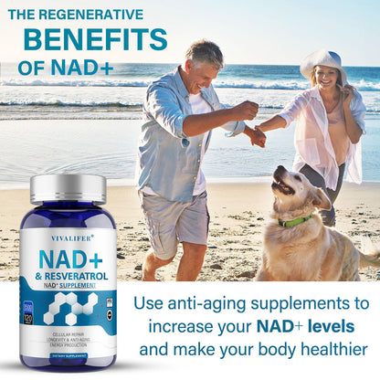 DQQI NMN Supplement Alternative 1500 mg - 120 Capsules (40 Day Supply) High Purity NAD+ & Resveratrol for Anti-Aging, Antioxidant Support, Energy & Focus Boost DQQIBuy Supplements Australia