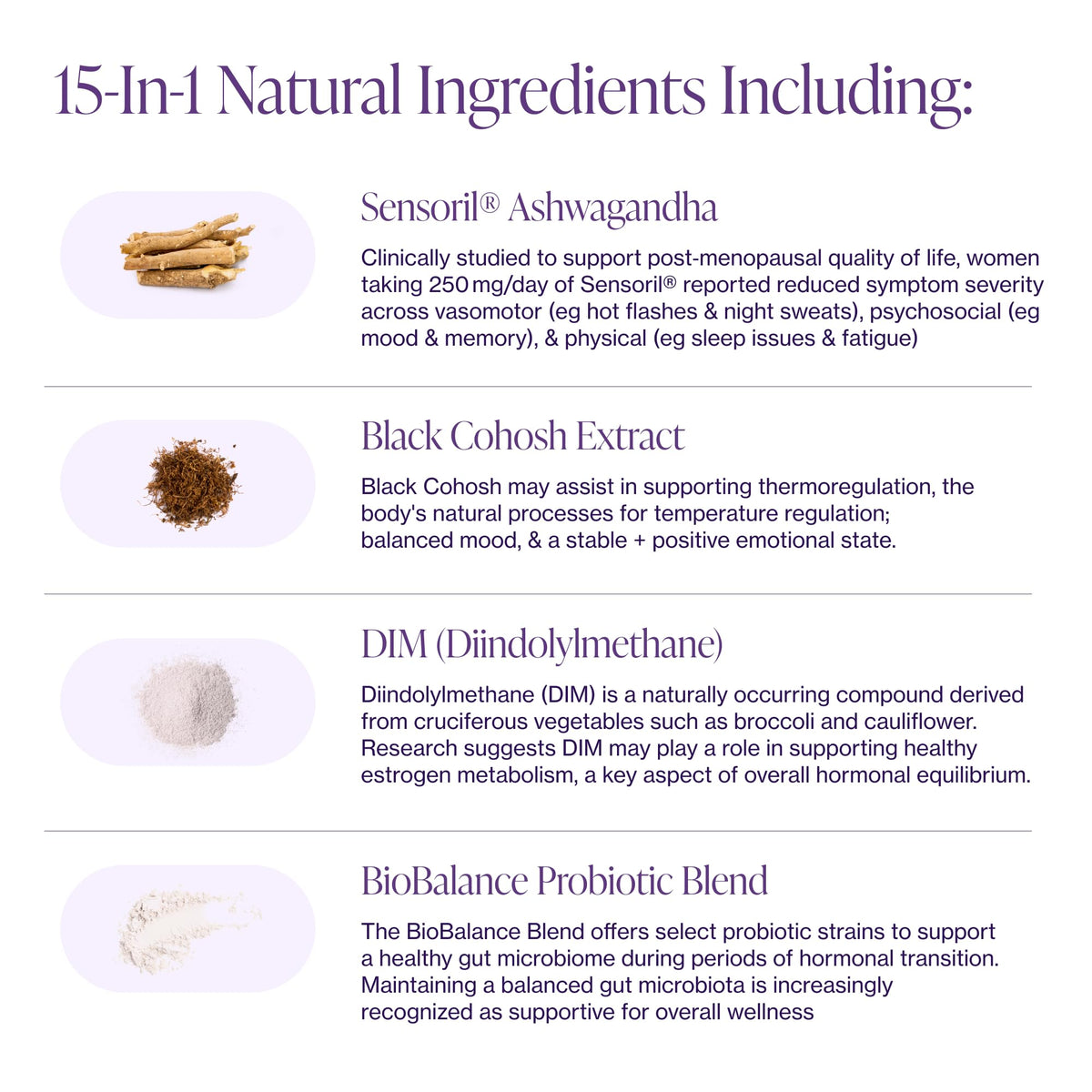 Menopause Supplements for Women - Natural Hormone Balance - Hot Flashes, Night Sweats, Sleep & Mood Support. with Sensoril® Ashwagandha, DIM, Chaste Berry & Black Cohosh Root - 60 Count Pure MicronutrientsBuy Supplements Australia