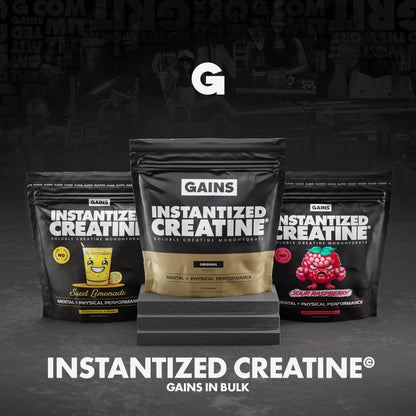 Gains in Bulk Instantized Creatine Monohydrate for Women and Men, Soluble Creatine Powder, Supports Muscle Building, Strength and Performance, Bodybuilding Supplements, Unflavored, 30 Servings GAINS IN BULK GAINSINBULK.COMBuy Supplements Australia