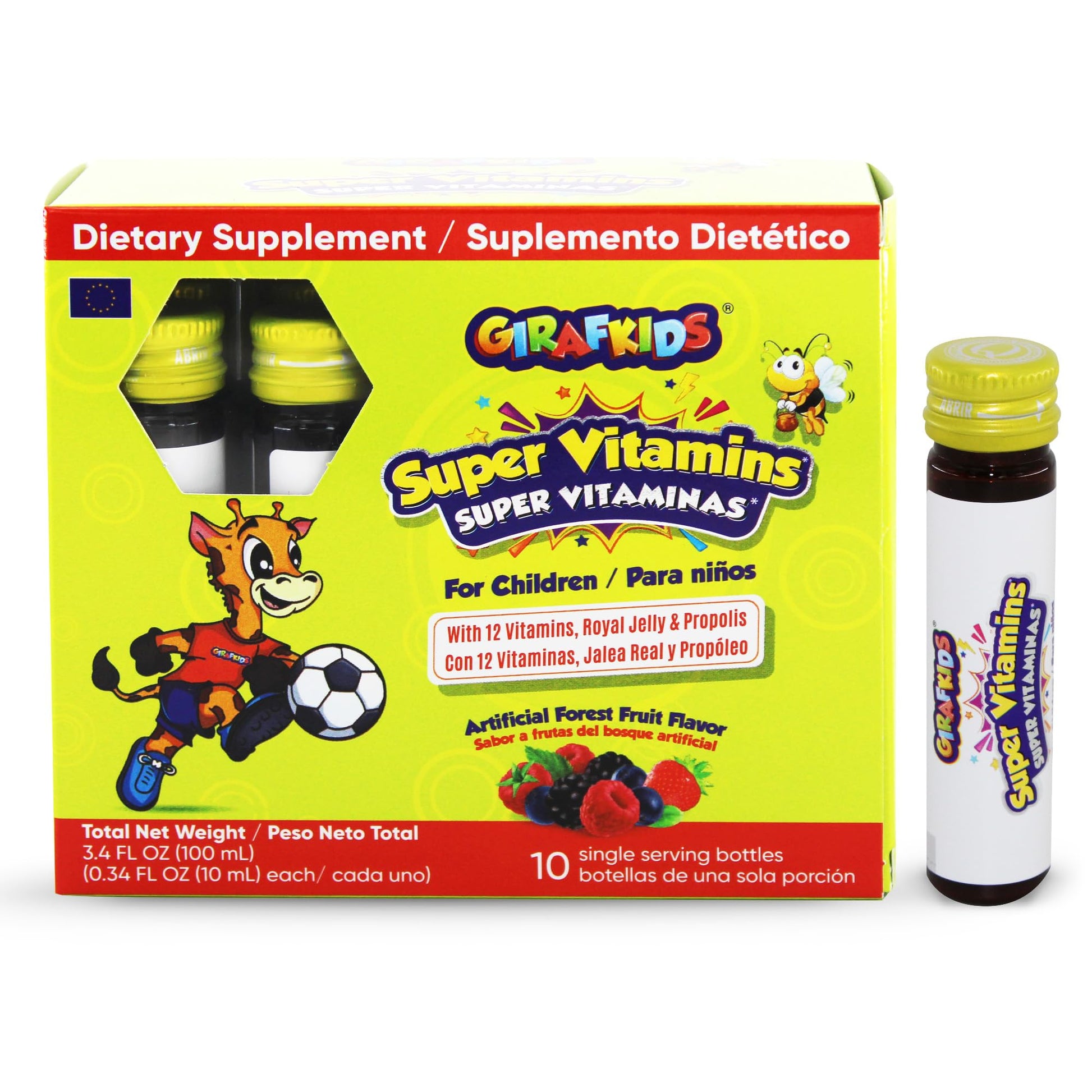GirafKids Multivitamin Syrup + Super Vitamins Liquid Bundle for Kids Ages 4+ | Omega-3, Beta Glucan, Royal Jelly & Propolis | PHARMADELBuy Supplements Australia