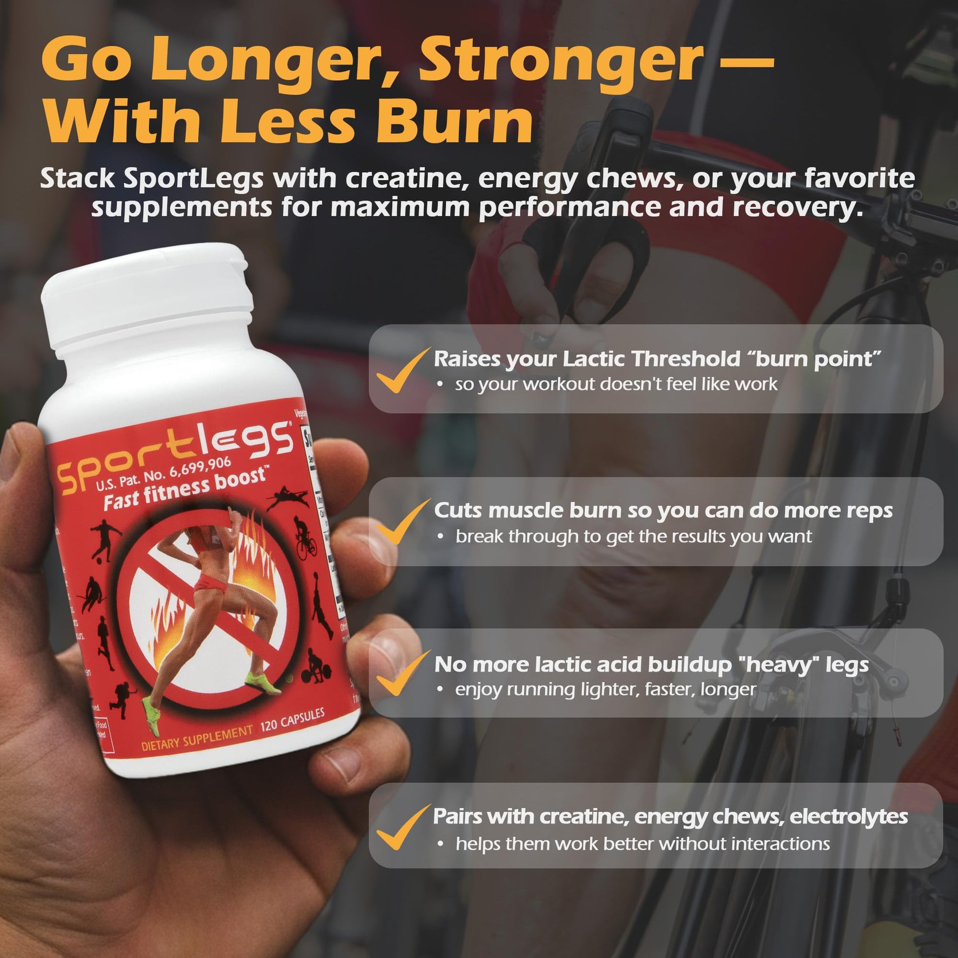 SPORTLEGS Pre-Exercise Metabolic Primer for Runners, Cyclists and Endurance Athletes - Helps Muscles Use Lactate as Fuel for Smoother, Longer-Lasting Efforts - NSF Certified for Sport - 120 Capsules SPORTLEGSBuy Supplements Australia