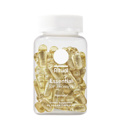 Ritual Essential for Women Postnatal Multivitamin - Postpartum Vitamin - Omega-3 DHA & Choline for Lactation Support, Vitamin A, C, D3 & Zinc RitualBuy Supplements Australia