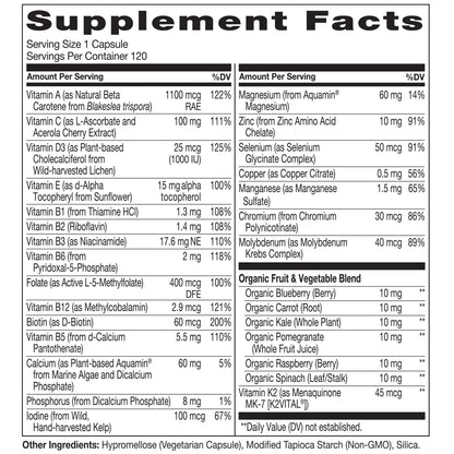 NATURELO Mens Multivitamins for Men 50+ - One Daily Multivitamin for Men with Vitamins, Minerals & Organic Whole Foods, Boost Energy & Health, NATURELOBuy Supplements Australia