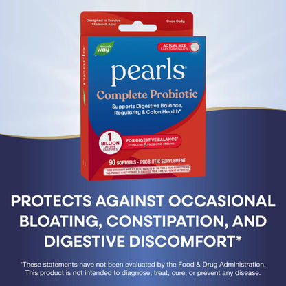 Nature's Way Probiotic Pearls Complete, 1 Billion Live Cultures, 90 Softgels Nature's WayBuy Supplements Australia
