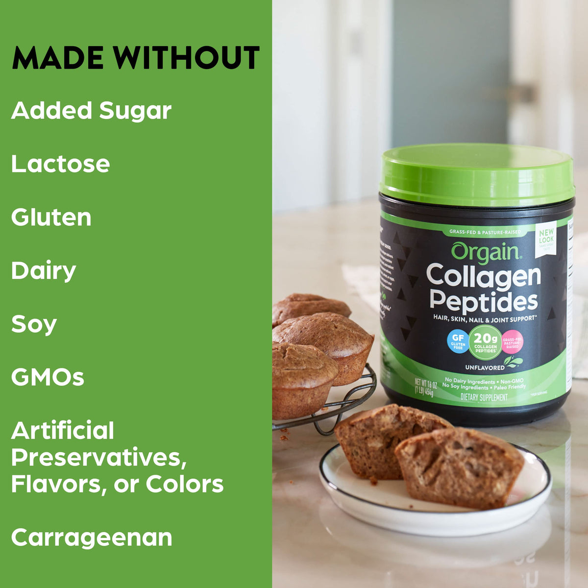 Orgain Collagen Peptides Unflavoured 454 g OrgainBuy Supplements Australia