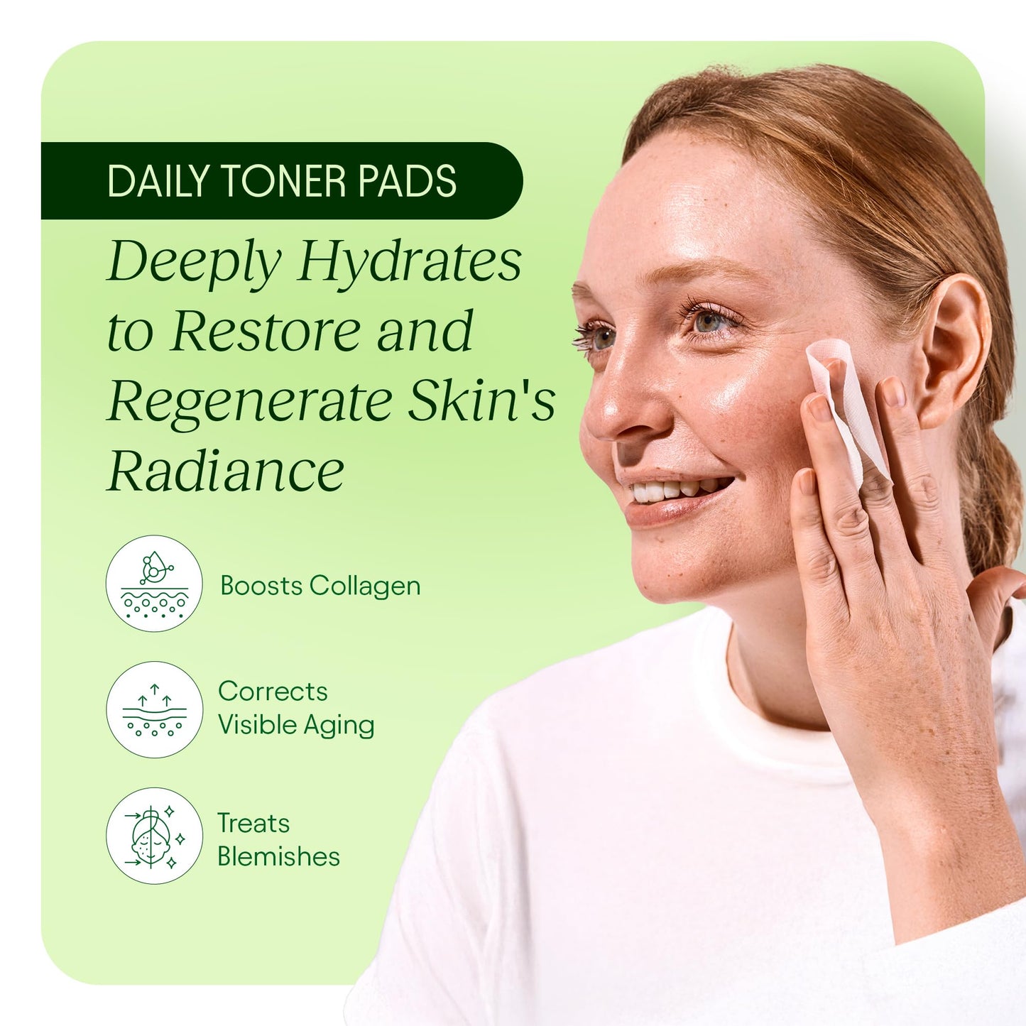 JiYu Toning Polish Pads - Korean Skincare for Dark Spots, Wrinkles & Dull Skin - Hydrating Facial