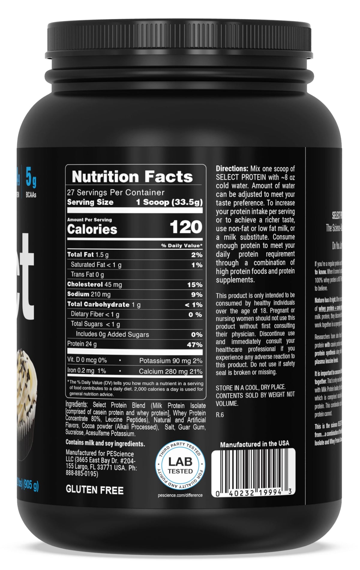 PEScience Select Low Carb Protein Powder, Chocolate Cupcake, 27 Serving, Keto PEScienceBuy Supplements Australia