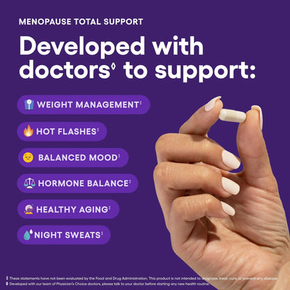 Physician's CHOICE Menopause Probiotic Supplement for Women - Supports Hormone Balance, Hot Flashes, Night Sweats, Weight Management, Bloating & Gut Health - with Black Cohosh, Resveratrol+ - 45ct Physician's CHOICE buy supplements Au