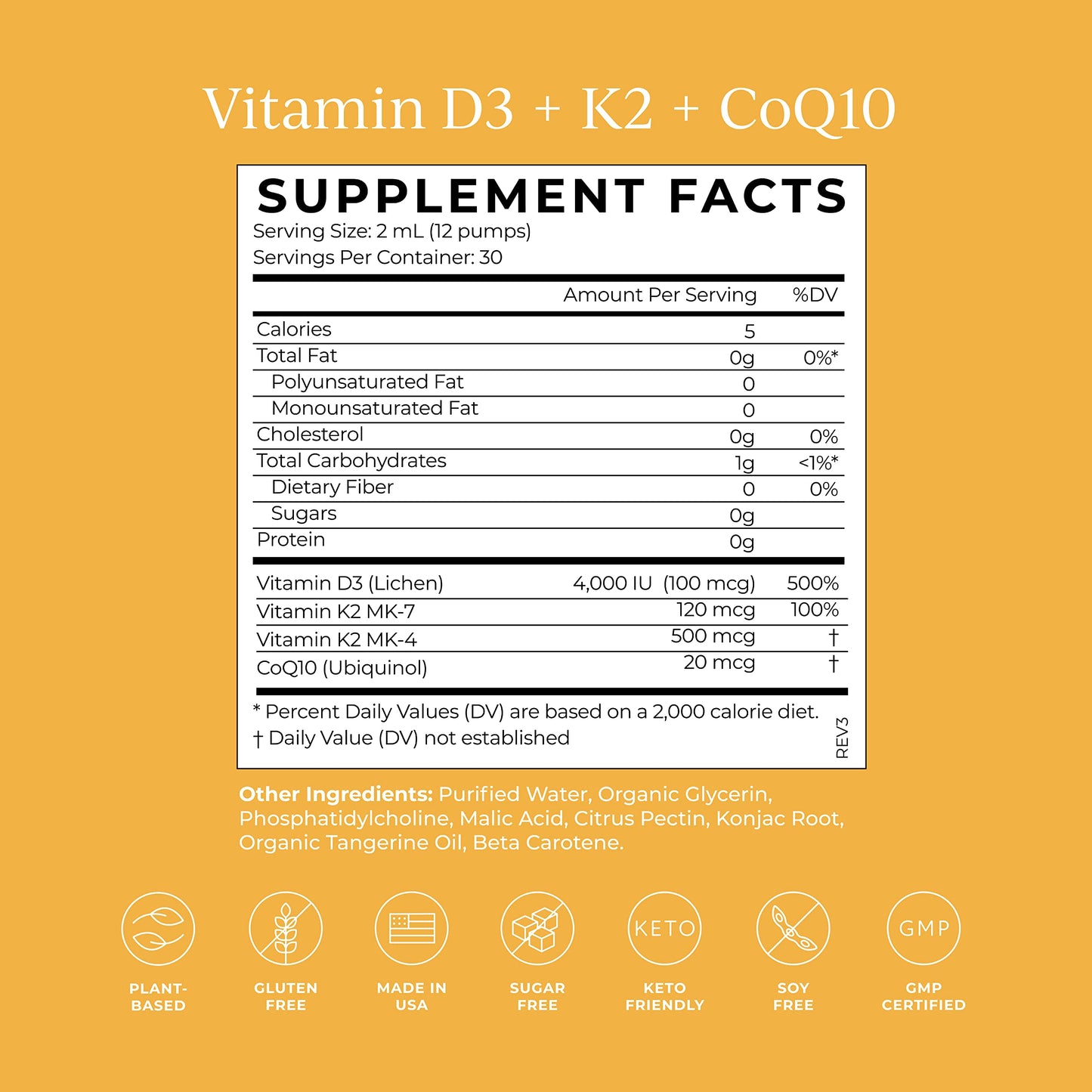 CYMBIOTIKA Vitamin D3 + K2 + CoQ10 Liquid, Vitamin D Supplement for Immune Support, Heart Health & Bone Health, Energy Booster, Liposomal Delivery, Vegan, Keto Ingredients, Tangerine Flavor CYMBIOTIKABuy Supplements Australia