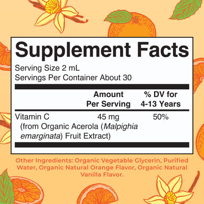 MaryRuth Organics USDA Kids Vitamin C Drops | Vegan Immune Support Supplement for Ages 4-13 | Immune Support & Overall Health | Vitamin C from Organic Acerola Fruit Extract | 2oz MARYRUTH'SBuy Supplements Australia