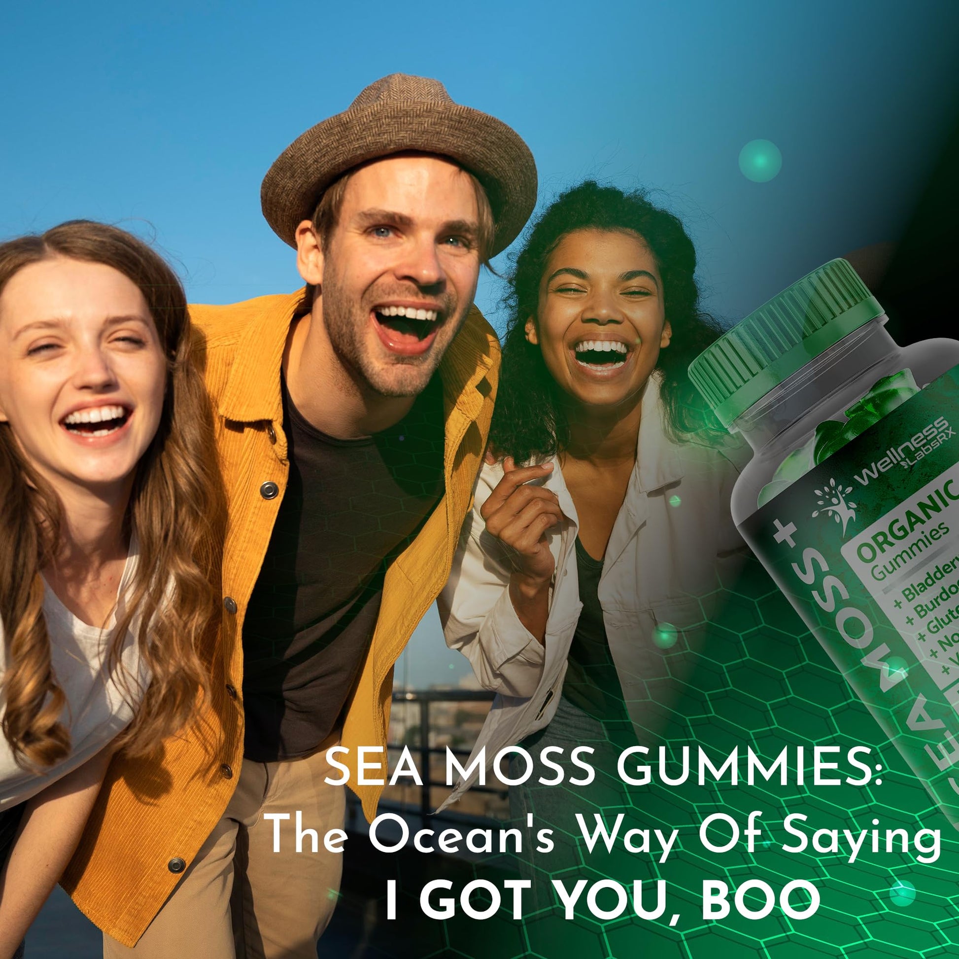 WELLNESS LABSRX Sea Moss Gummies, 3200mg Organic Seamoss, Irish Sea Moss WELLNESS LABSRXBuy Supplements Australia