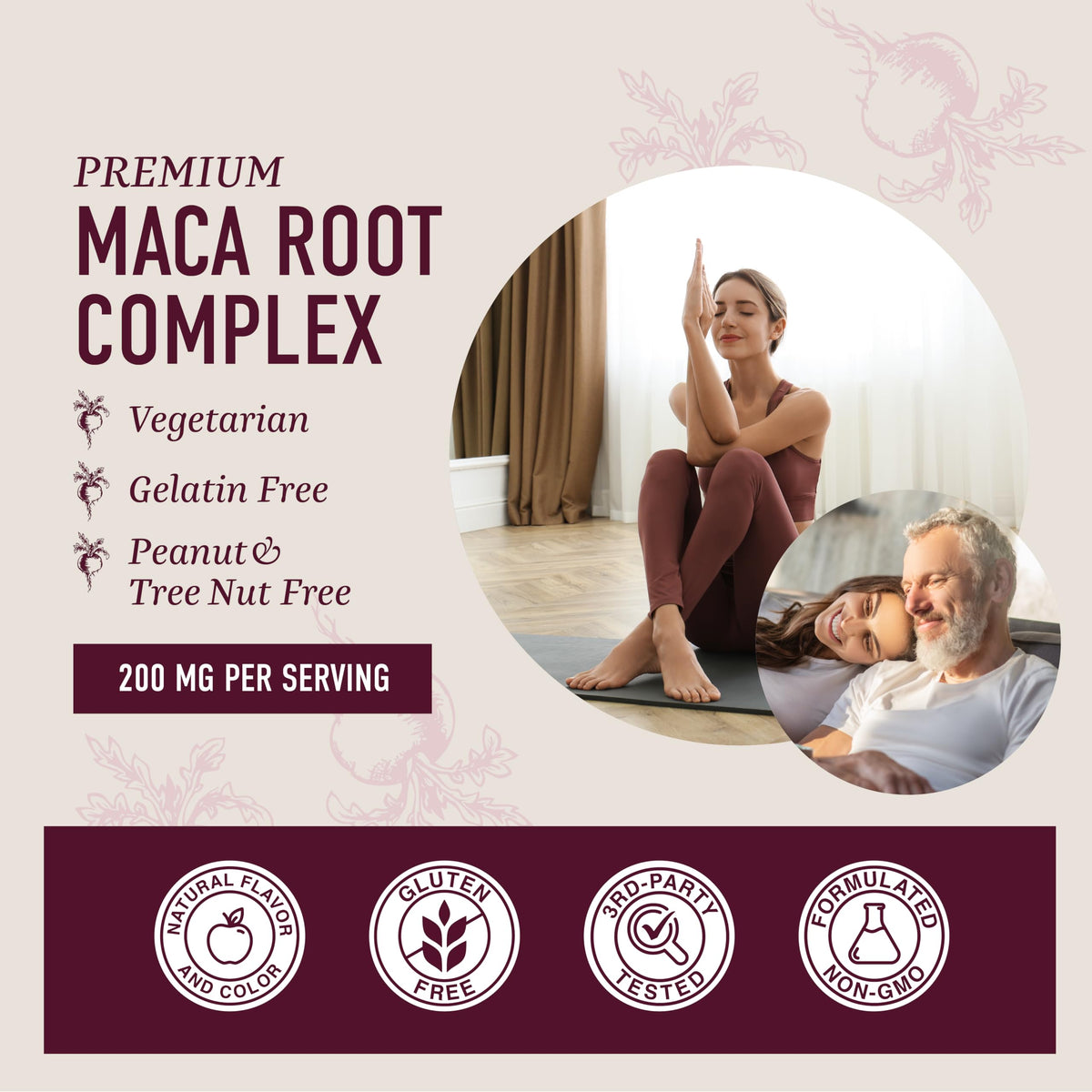 Maca Root Gummies with Natural Peach Flavor | Drive, Performance & Energy Support | Hormone Balance for Women and Men | Herbal Supplements 200MG Extra Strength | Vegetarian, Non-GMO | 60 Gummies SMNutritionBuy Supplements Australia
