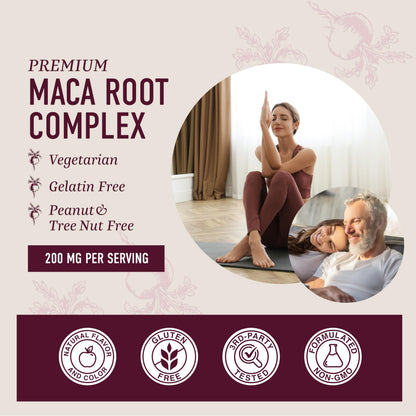 Maca Root Gummies with Natural Peach Flavor | Drive, Performance & Energy Support | Hormone Balance for Women and Men | Herbal Supplements 200MG Extra Strength | Vegetarian, Non-GMO | 60 Gummies SMNutritionBuy Supplements Australia