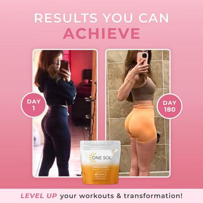 One Sol Creatine for Women, All Natural Women’s Creatine Powder w Creapure & Leucine, Increase Lean Muscle Mass, Reduce Recovery Time, Promotes Brain & Bone Health (Unflavored, 60 Servings) One SolBuy Supplements Australia