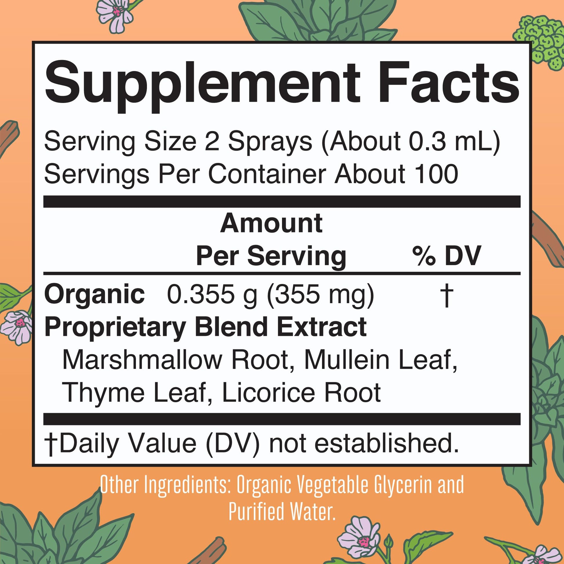 MaryRuth Organics USDA Organic Throat Spray with Mullein Leaf | Marshmallow Root & Licorice Root & Thyme Leaf | 4 Herbal Blend | Non-GMO | Vegan | Gluten Free | 1 Fl Oz | Up to 100 Servings MARYRUTH'SBuy Supplements Australia