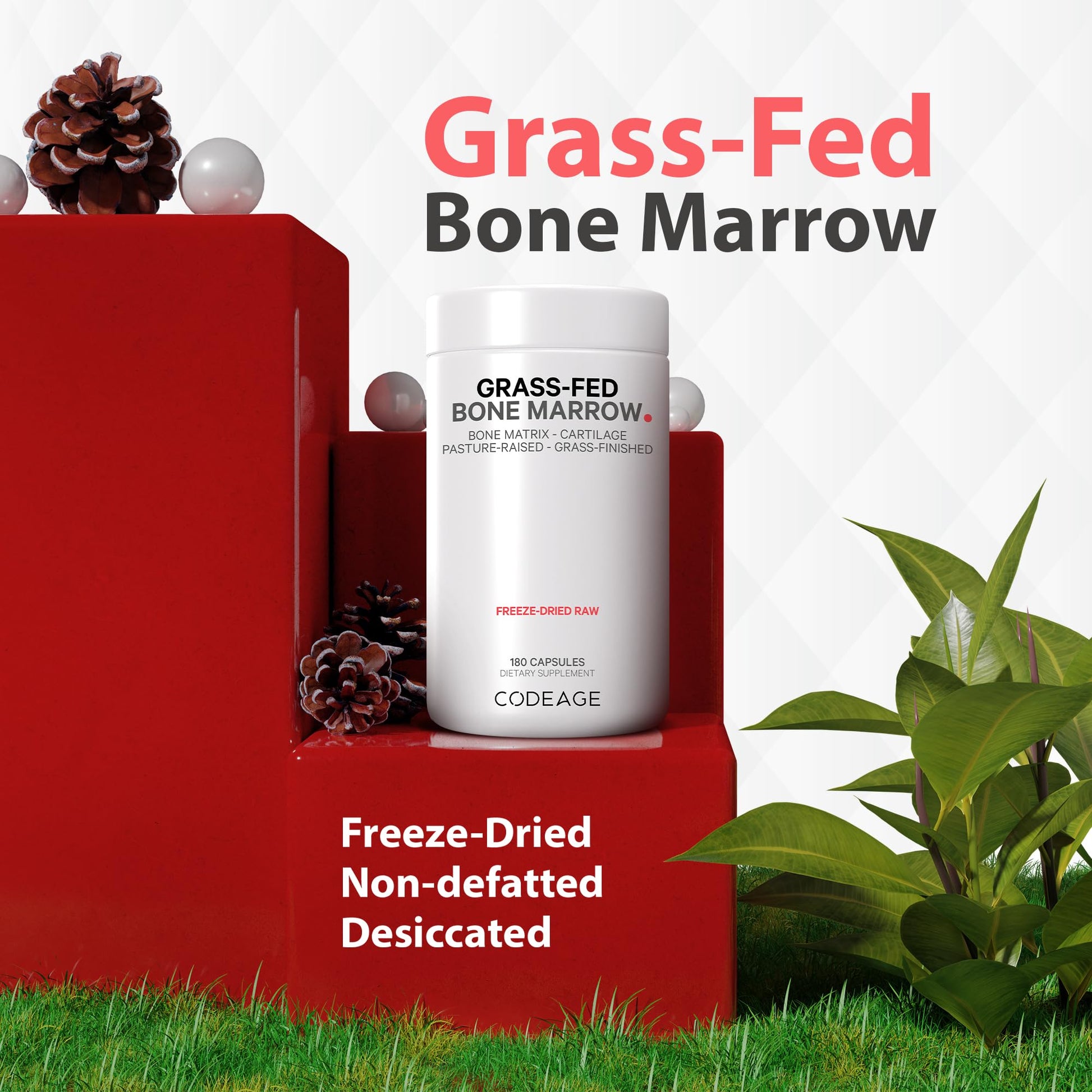 Codeage Grass Fed Bone Marrow, Full Spectrum Whole Bone Extract CodeageBuy Supplements Australia