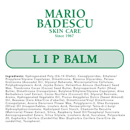 Mario Badescu Moisturizing Original Lip Balm for Dry Cracked Lips, Infused with Coconut Oil