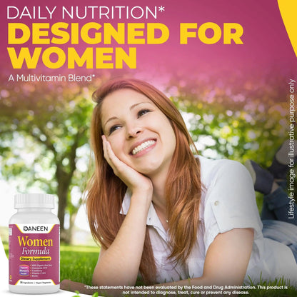 DANEEN Daily Multivitamin for Women - 36 Essential Ingredients - 90 Tablets - Vitamins for Women Multivitamin DANEEN