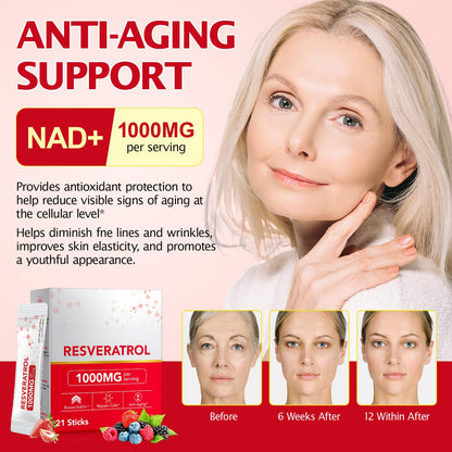 KITNOBLIS NAD+ Supplement for Women 1000mg - High Potency Cellular Energy Booster with PQQ, Resveratrol - Health, Anti-Aging Support （21pcs） KITNOBLISBuy Supplements Australia