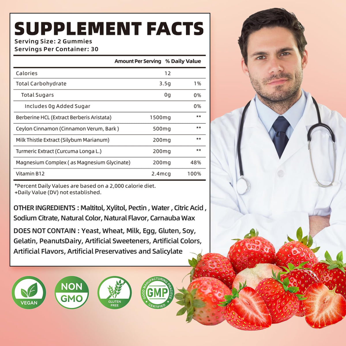 softbear Berberine with Ceylon Cinnamon Gummies-99% Purity Berberine HCL Supplements softbearBuy Supplements Australia
