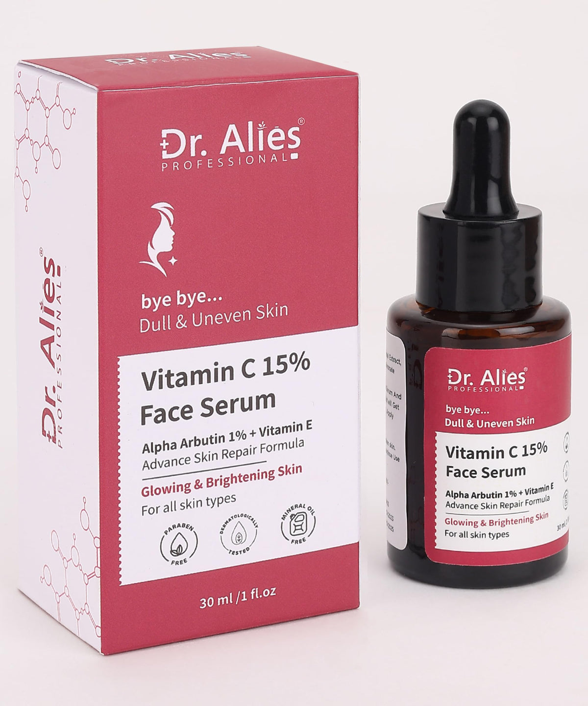Dr. Alies Professional 15% Vitamin C Face Serum | Advanced Skin Clarifying with Vitamin E | Reduces Acne Marks | 30ml Dr. Alies - Professional buy supplements Au