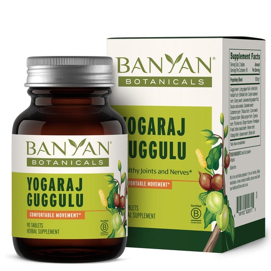 Banyan Botanicals Organic Yogaraj Guggulu – Joint Support & Mobility Supplement – Ayurvedic Herbal Blend for Flexibility, Neuromuscular Comfort – Deep Systemic Detox – 90 Tablets – USDA Organic* Banyan BotanicalsBuy Supplements Australia
