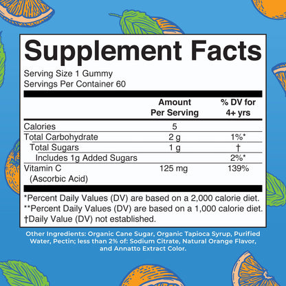 MaryRuth Organics Vegan Vitamin C Gummies | 2 Month Supply | Immune Support Supplement for Adults & Kids | Chewable Vitamin C Gummy Vitamins | Non-GMO | Pectin Based | 60 Count MARYRUTH'SBuy Supplements Australia