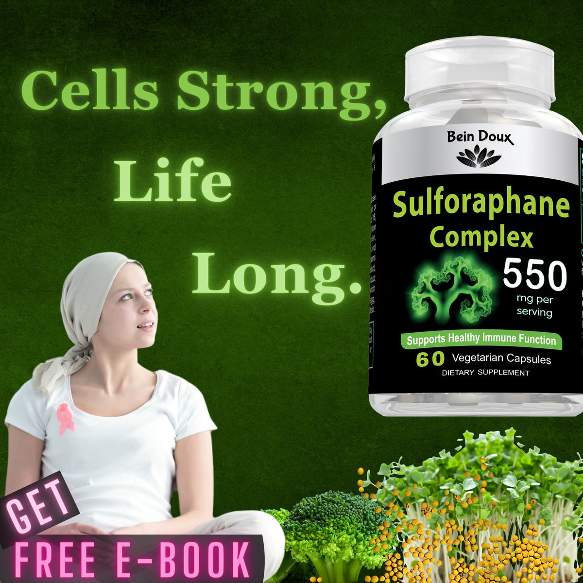 550mg Sulforaphane Supplement with Glucoraphanin and Myrosinase | Broccoli Supplemen BEIN DOUXBuy Supplements Australia