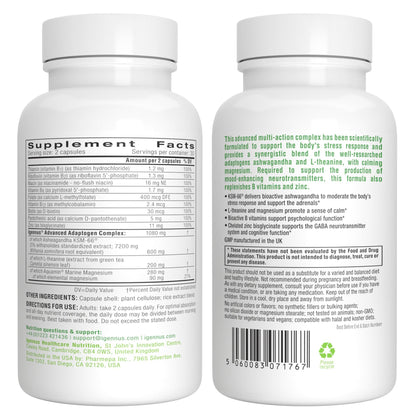 Igennus High Strength Ashwagandha, Magnesium, & L-Theanine Stress Relief Complex, KSM-66 Root Extract Adaptogens, Boosted with Methylfolate, Zinc & Biotin Clean Label, 60 Fast Acting Capsules Igennus Healthcare NutritionBuy Supplements Australia
