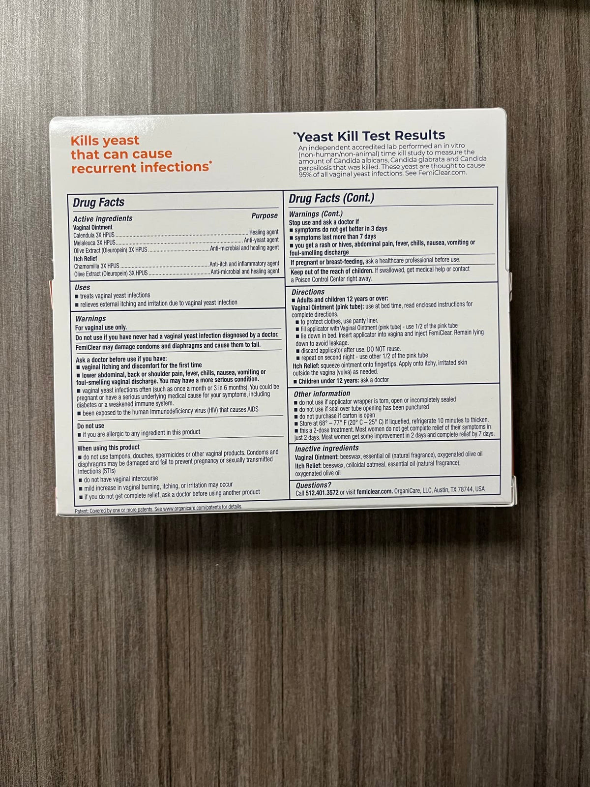 FemiClear 2-Day Dose Yeast Infection Treatment for Women and Soothing Feminine Wash, External Anti-Itch Ointment FemiClearBuy Supplements Australia