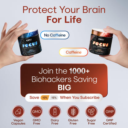 Nootropic Strongest Focus Supplement - Clinically Backed Ingredients Made in USA - Scientifically Backed Doses - Supplement for Brain Fog - AlphaGPC, Lions Mane, Rhodiola and More 10:1 90 Capsules CRTX NutritionBuy Supplements Australia