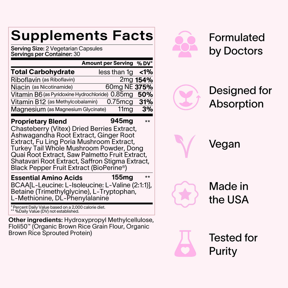 Ladywell Daily Hormone Balance Capsules | Natural Cycle Support for Women | Supports Mood, Bloating, Cramps, Skin Health & Cravings | with Chasteberry, B Vitamins, Ashwagandha, Saffron & More | 60 Ct LadywellBuy Supplements Australia