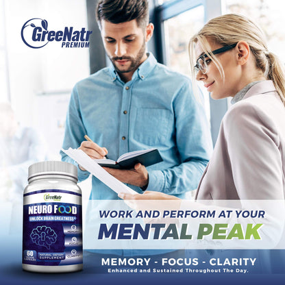 GreeNatr Brain Supplement with B12 Vitamin for Enhanced Memory, Energy, Focus, and Clarity GreeNatrBuy Supplements Australia