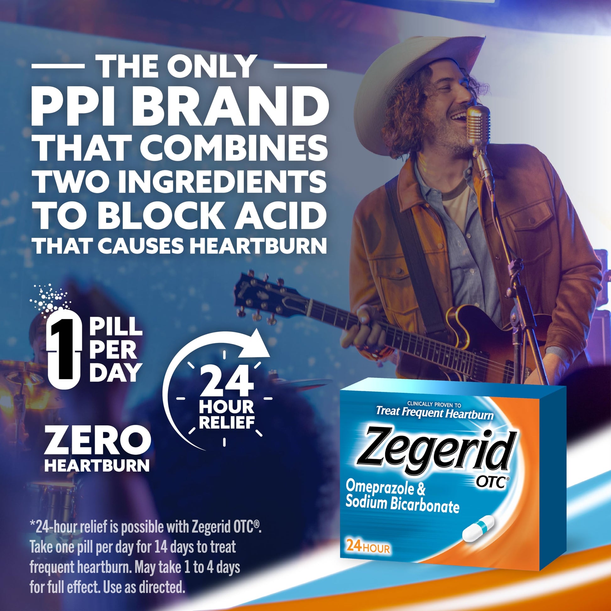 Zegerid OTC, 24-Hour Heartburn Relief, Acid Reflux Medicine and Antacid, Treats Frequent Heartburn, Omeprazole 20mg + Sodium Bicarbonate, Proton Pump Inhibitor (PPI), 42 Capsules Zegerid OTC buy supplements Au