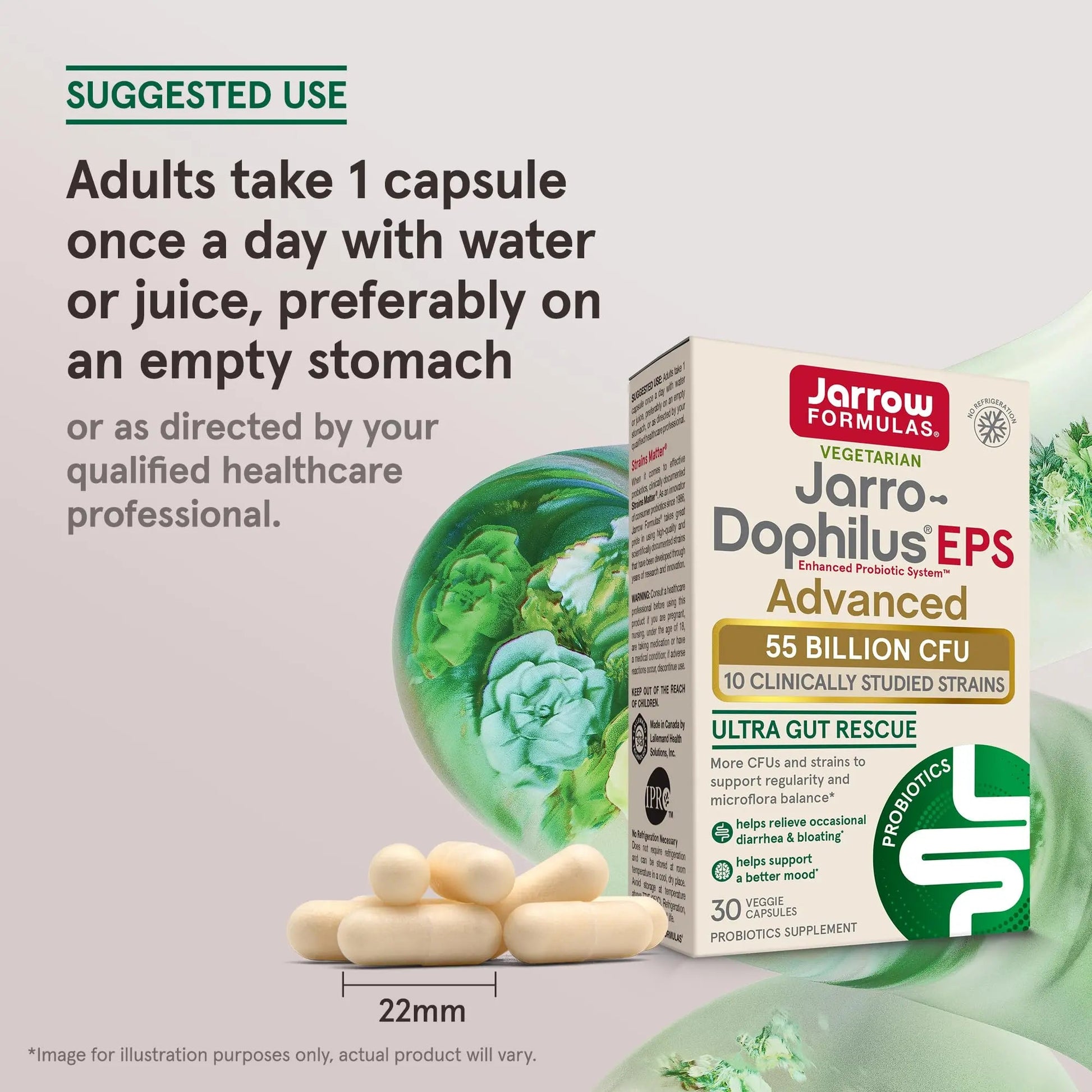 Jarrow Formulas Jarro-Dophilus EPS Advanced, 55 Billion CFU Probiotics, Digestive Support for Adults, 30 Probiotic Supplement Veggie Capsules, Up to 30 Day Supply Jarrow FormulasBuy Supplements Australia