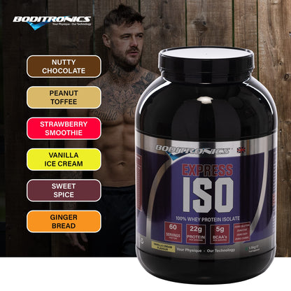 Boditronics 1.5 kg Iso Express Whey 100% Whey Isolate Protein Powder with Occurring Amino Acid BoditronicsBuy Supplements Australia