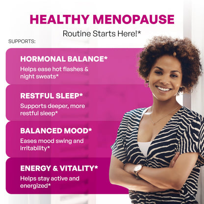Complete Menopause Support Supplement For Women | With Ashwagandha, Black Cohosh, Dong Quai & Muira Puama | Helps Easing Hot Flashes, Night Sweats, Mood Swings, Hormone Balance & Harmony | 60 Capsules Sandhu'sBuy Supplements Australia