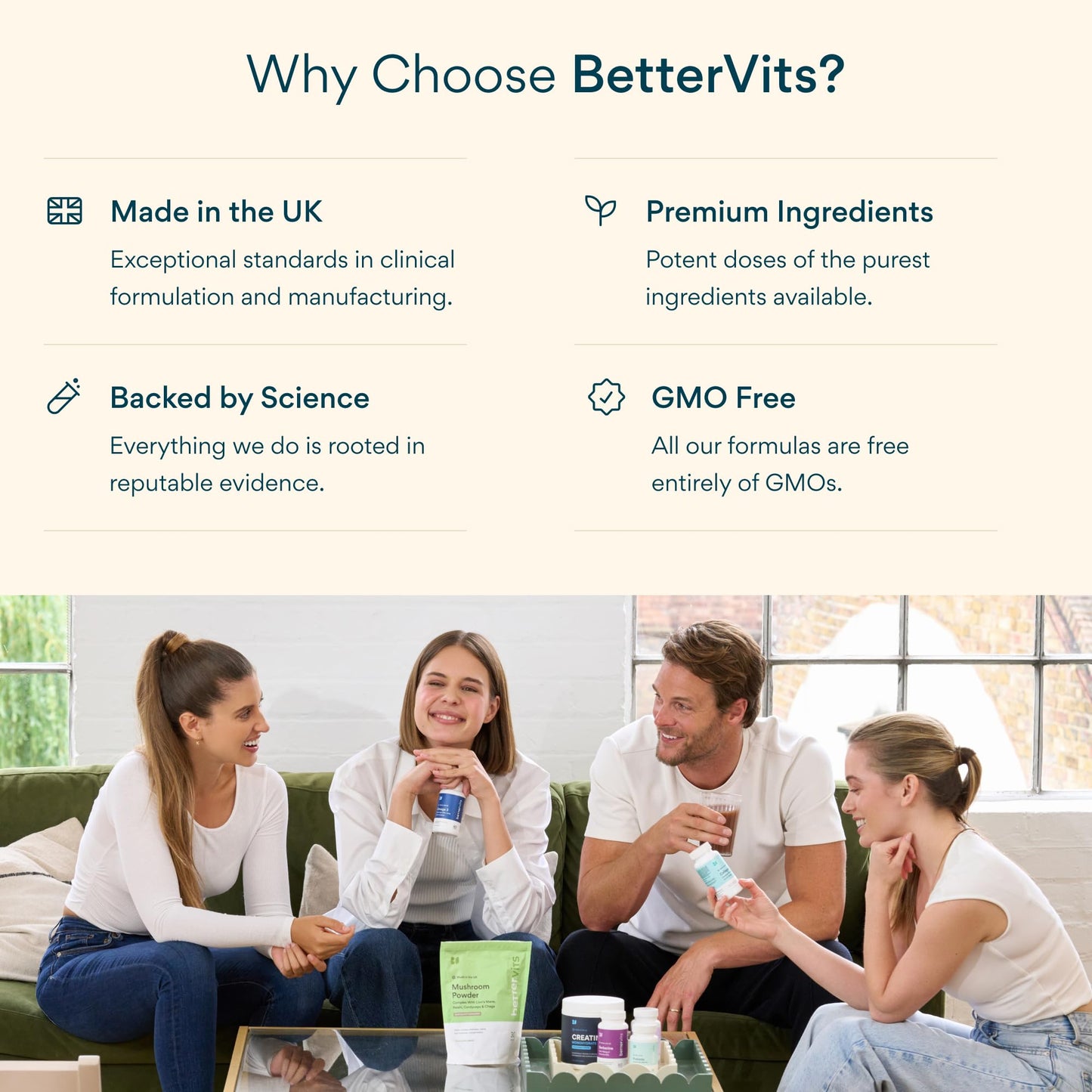 Bettervits Ashwagandha Complex with Passion Flower and Vitamin B – KSM-66® Organic Root Extract 800 mg – Supports Calm, Energy and Emotional Balance – 60 Capsules BettervitsBuy Supplements Australia