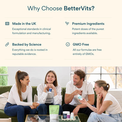 Bettervits Ashwagandha Complex with Passion Flower and Vitamin B – KSM-66® Organic Root Extract 800 mg – Supports Calm, Energy and Emotional Balance – 60 Capsules BettervitsBuy Supplements Australia