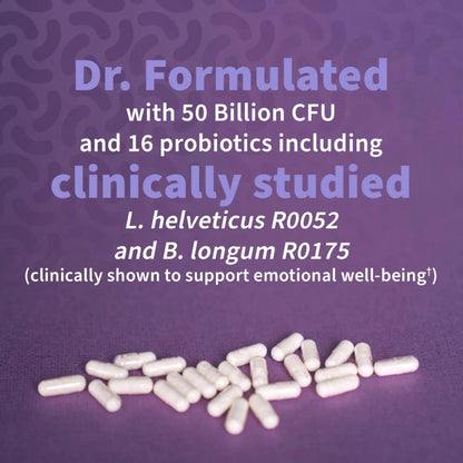 Garden of Life Probiotics Mood+ Dr Formulated Acidophilus Probiotic Supplement - Promotes Emotional Well-Being, Relaxation and Digestive Balance - Ashwagandha for Stress Management, 60 Veggie Caps Garden of LifeBuy Supplements Australia