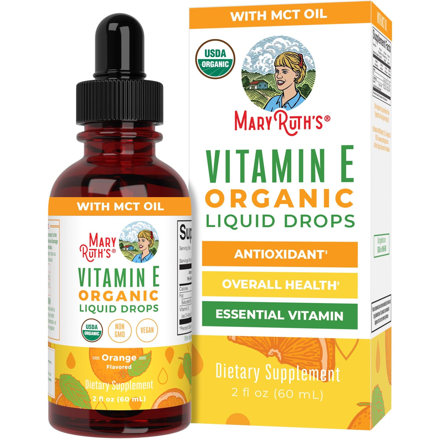 MaryRuth Organics USDA Vitamin E Liquid Drops 2 Month Supply | Bone and Joint Health | Cognitive Health for Adults and Kids | Sugar Free, Vegan, Non-GMO, Gluten Free | 2 Ounces MARYRUTH'SBuy Supplements Australia