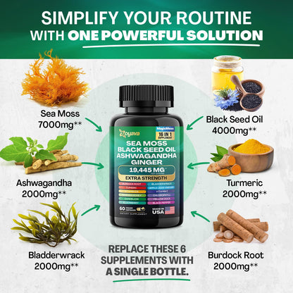 Zoyava Sea Moss 16-in-1 and Saffron 6-in-1 Bundle ZoyavaBuy Supplements Australia